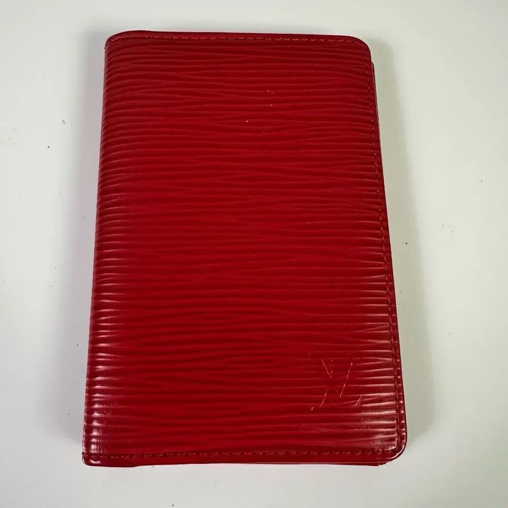 Louis‎ Vuitton Red Epi Leather Slim Vertical Bifold